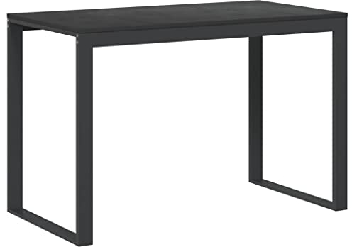 vidaXL Escritorio de Ordenador Oficina Despacho Estudio Casa Hogar Computadora Trabajo Mesa Auxiliar Estable Madera Contrachapada Negro 110x60x73 cm