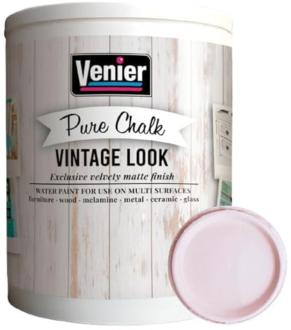 VENIER Pure Chalk Paint, Vintage Look - One Step Paint For Furniture - Vintage Chalk Paint - Matte Finish Paint - Multi-Surface Paint For Restoration Of Furniture, Cabinets, Wood, Metal, Ceramics &