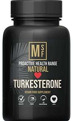 Turkesterone with Piperine for Max Absorption | (1000mg) Serving | 60 High Potency Capsules | Vegan | No Binders No Fillers | Non-GMO | All Natural Ingredients | Male Booster | Natural Test | No Soy