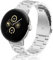 ToVioc Metal Armband Kompatibel mit Google Pixel Watch 3 41mm / Pixel Watch 2 / Google Pixel Watch Uhrarmband Edelstahl Ersatzband für Herren und Damen - Silber