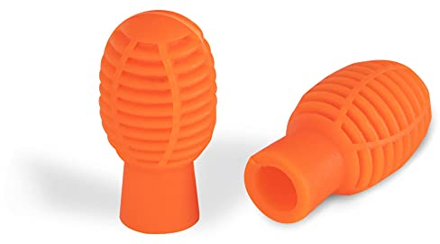 XDrum Practice Tips - Silikon-Tips für Drum Sticks - Ermöglicht nahezu geräuschloses Üben - Aus Silikon - Realistischer Rebound - 2 Stück - Orange