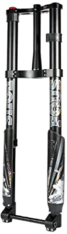 LHHL Forcella Ammortizzata Rovesciata A Doppia Spalla 20/24/26 Pollici MTB Air Forcella in Lega di Alluminio Viaggio 170mm Forcella Anteriore Fat Bike MTB