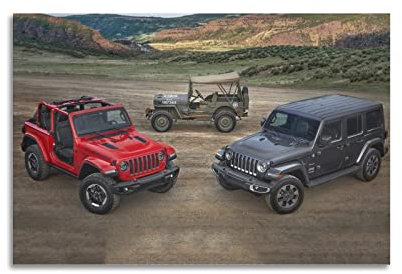 JOOEL Sportauto-Poster Jeep Wrangler Super Car Racing Car Poster Dekorative Malerei Leinwand Wandposter und Kunstbild Druck Moderne Familie Schlafzimmer Dekor Poster 20 x 30 cm