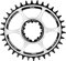 haiaxx Plato ovalado para bicicleta, 3 mm, 32t, 34t, 36t, para Gxp Xx1 Eagle X01 Gx X1 1400 X0 X9 S1400 Mtb Piñón 34t