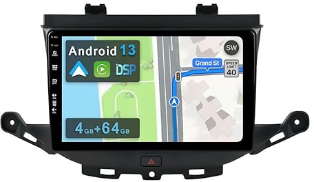 YUNTX [4GB+64GB] Android 14 Autoradio für Opel Astra K/Buick Verano GS 2016-2020-[Integriertes CarPlay/Android Auto/DSP/GPS]-9” IPS-Kamera+MIC-DAB/Lenkradsteuerung/Mirror Link/Bluetooth 5.0