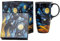 Topadorn Ceramic Travel Mug with Lid and Handle Gift for Coffee Lovers Ceramic Coffee Mug Latte Teacup Milk Mug in Color Box 17 Oz, Starry Sky