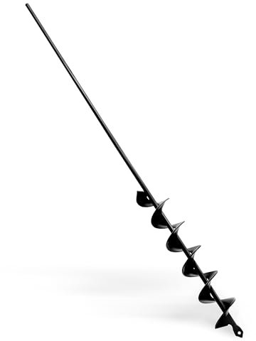 LYFETC Garden Auger Drill Bit for Planting 5x80cm,Bulb Planting Auger,Heavy Duty Garden Extend Spiral Auger Drill Bit for Digging Rapidly,Post Hole Digger for 3/8” Hex Drive Drill Solid Shaft
