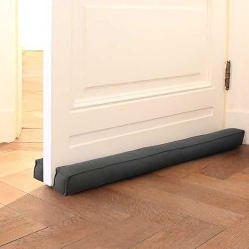 Rori Boudin de porte double 70 cm – Boudin de porte pour protection – Joint de bas de porte gris – Boudin de porte contre la traction et le bruit – Butoir carré – Différentes tailles