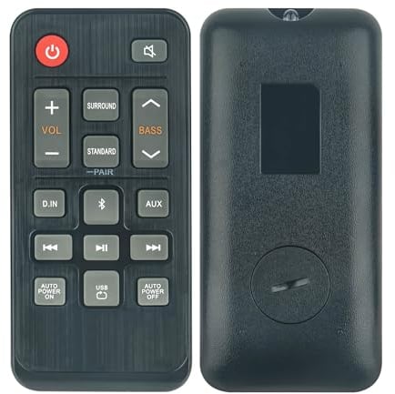 AULCMEET Remote Control,AH81-09662A New Replacement Remote Control fit for Samsung Soundbar HW-T400 HW-T400/XU HWT400XU HW-T400XL HW-T400/ZC HW-T400/XE HW-T400/ZF HW-T400/EN