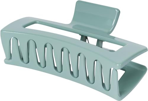 styleBREAKER Pince à cheveux oversize pour femmes en plastique brillant, unicolore, pince à cheveux, barrette, accessoire pour cheveux 04027051, couleur:Vert jade