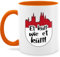 Tasse Tassen 325ml - Karneval & Fasching - Et kütt wie et kütt! rot weiß Skyline I Kölsch Grundgesetz Köln I Echte Kölner - 325 ml - Orange - karnevalstasse fasching- dom kaffeetasse