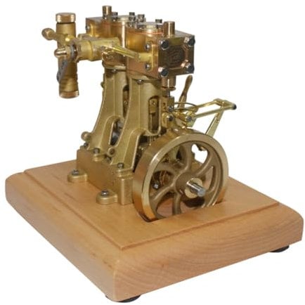 Modell Einer Dampfmaschine 3.7CC Vertikal 2-Zylinder Externer Verbrennungsmotor Stirling Motor Modell, Pädagogisches Spielzeug für Technikbegeisterte