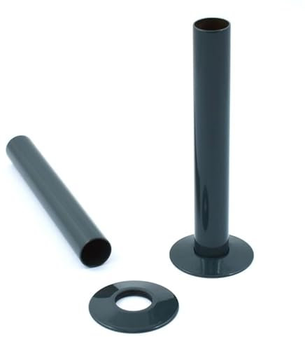130mm Pipe Sleeves/Shrouds/Covers & Collars (Pair) - Anthracite