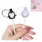 RUIENGCOMM 2Pcs Cartoon Cable Protector for iPhone Type-c Charger Silicone Cord Saver Penguin Design Phone Cable Protectors for Most Cellphones (Black & Purple)
