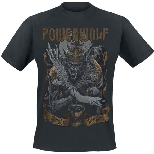 Powerwolf Wolf vs Angel Männer T-Shirt schwarz Band-Merch, Bands M