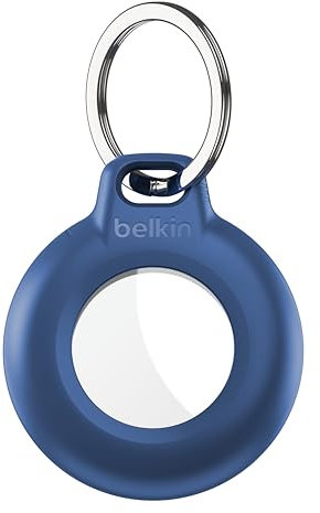Belkin Supporto impermeabile AirTag per Apple AirTag con portachiavi, custodia resistente ai graffi, portachiavi protettivo AirTag accessorio per chiavi, animali domestici, bagagli, zaini e altro