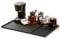 Large Silicone Mat Under Coffee Machines 40.5x61cm with Raised Edges Stackable 19x40cm, Multi-Functional Base Mat, Nonstick Heat Resistant Coffee Bar Mat for Countertop, Dish Drying Mat