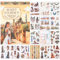 NOTIONSLAND 20 Blatt Scrapbook Stickers Book, 100+ Journaling Aufkleber für Scrapbooking Supplies, PET Ästhetische Vintage Aufkleber für Scrapbooking