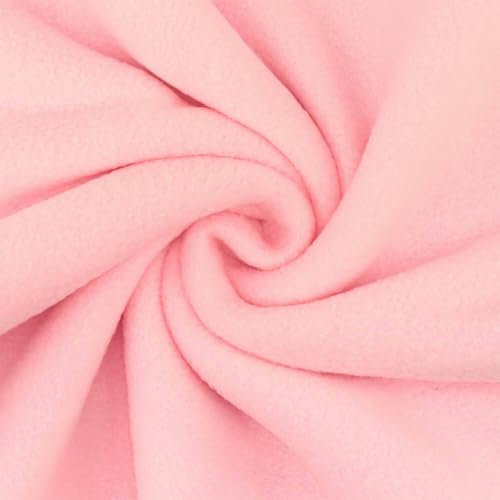 Polarfleece Stoff Antipilling zum Nähen, Polar-Fleece-Stoff als Meterware, uni rosa (Länge am Stück: ab 100cm / Breite: 150cm)