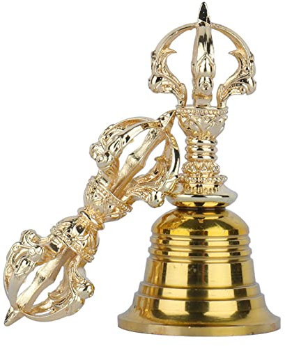 SFQEVHRZ Tibetische Handglocke， Tibetische Handglocke und Gebetsglocke Dorje Vajra buddhistische Glocke