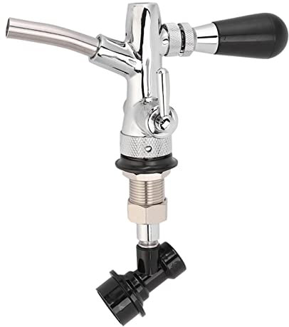 Grifo de cerveza ajustable, barril, grifo de elaboración casera de cerveza con bloqueo de bola, bloqueo de grifo de cerveza de desconexión líquida para barril en casa y Bar