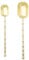 Xusmyzm Measuring Spoons with Long Handle, Coffee Scoop, Tablespoon and Teaspoon Scoops Set of 2, Gold Art Style Metal