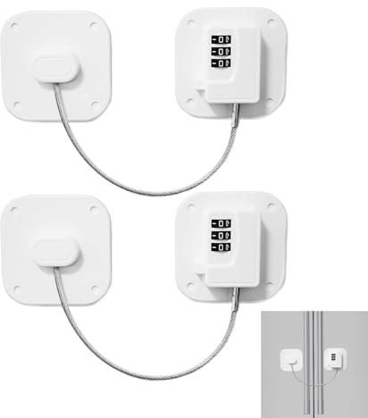 2PCS Fridge Lock, Fridge Locks, Digital Password Fridge Locks for Children, Fridge Locks for Adults Suitable Freezer Door File Drawer Cabinet Cupboard Windows