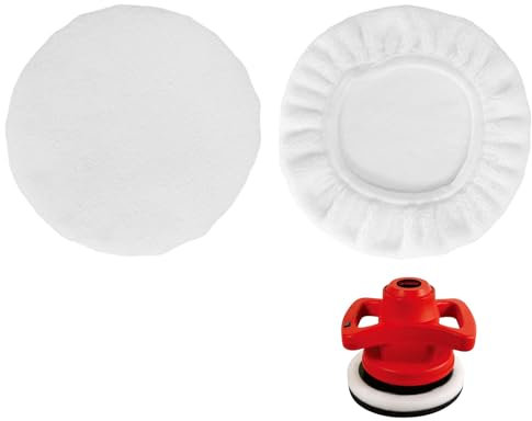 Pack of 2 Polishing Machine Car Pads, Car Polish Set, Polishing Disc Polishing Caps, Lambswool Polishing Hoods, Polishing Attachment Angle Grinder, for Einhell Polishing Machine Battery for Car Paint