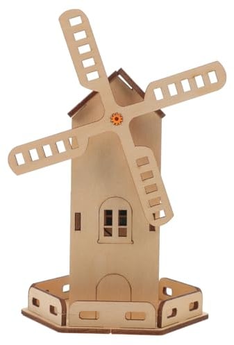 ZUNOXAZ Solar Windmühle Bausatz Holz Solarbetrieben Für Kinder Kinder Selbstgemacht Wissenschafts Experiment Spielzeug