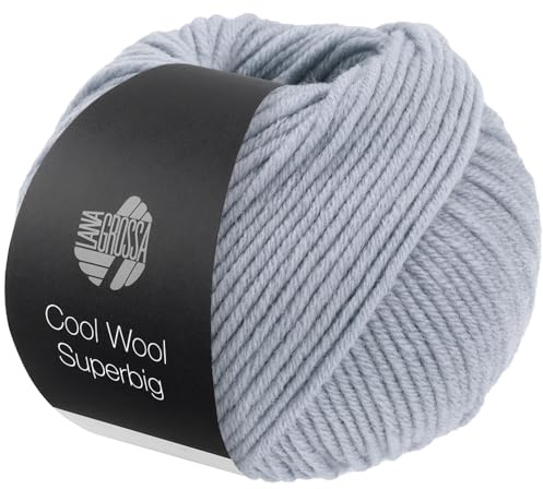 LANA GROSSA Meilenweit Superbig | Pure extrafeine Merinowolle, waschmaschinenfest und filzfrei | Handstrickgarn aus 100% Schurwolle (extrafine) | 50g Wolle zum Stricken% Häkeln | 80m Garn FB 21