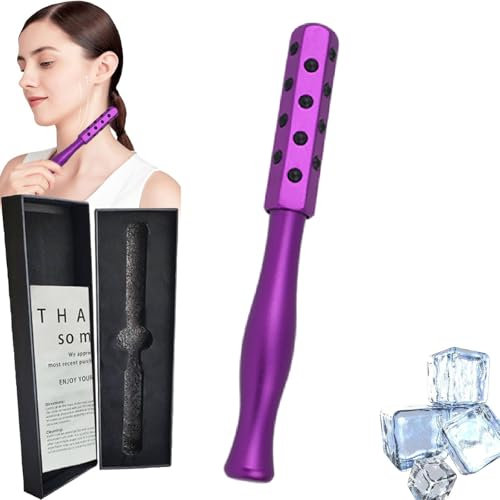 Rouleau de Massage Rafraîchissant,Sculpteur Facial,Rouleau de 24 pierres de tourmaline pour le Visage - Sculpteur Raffermissant Soin Visage,pour le visage, les yeux, le menton, le cou, le corps