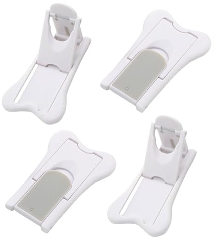 Menibeuty 4 Pièces Bloque Porte Coulissante Placard,Bloque Porte Coulissante Verrouillage de Sécurité Auto-adhésif,Bloc Porte Coulissante,Bloque Porte Coulissante,pour Porte FenêTre-Barrière Unique