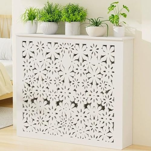 JINGJIAOPLSD Cache Radiateur Ajustable Blanc pour Armoire Chauffante, Tablette de Radiateur pour la Maison, pour Salon, Chambre, Couloir(50x60x20cm/19.7x23.6x7.9in)