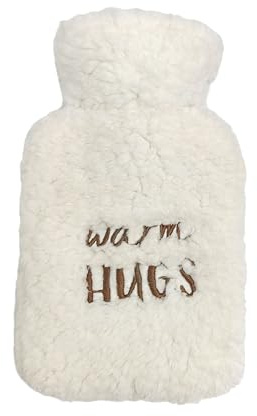 iN Mini Hot Water Bottle with Cover – Portable & Compact Heat Therapy for Hands, Neck & Cramps – Ideal for Travel, Period Pain Relief & Winter Comfort - Gifts for Women, Men (Cream)