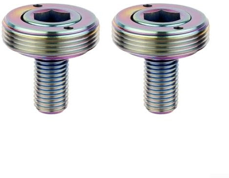 Lot de 2 vis de pédalier de vélo étanches en alliage titane M8 x 15 mm
