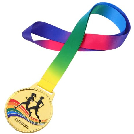 Zinklegierung Laufmedaille Marathon für Sportwettkämpfe | Robust gegen Schäden, Leicht und Tragbar, für Athleten und Teilnehmer bei Outdoor und Laufveranstaltungen