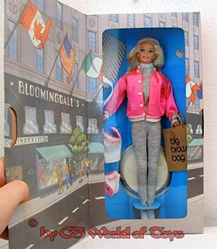 1996 - Barbie at Bloomingdales - Barbie shopping en tenue rose fluo et grise - Spéciale édition - #16290