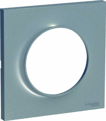 Schneider Electric S520702E Plaque 1 poste aluminium Odace Styl