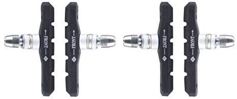 Ventura Unisex – Erwachsene VBS V-Bremsschuhe, Länge: 70 mm, symmetrisch, schwarz, Material: natürlicher Gummi, mit Bolzen mit Gewinde und Befestigungsteile