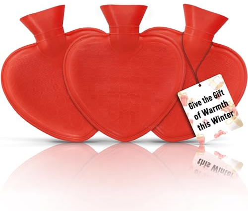 Medipaq® 3X Pack Heart Shaped Hot Water Bottles - Amazing Value