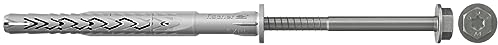 Fischer Tasselli Prolungati SXRL 10x230 FUS con Vite Testa Esagonale Acciaio Inossidabile A4 Torx, per Installazioni Passanti su Calcestruzzo, Mattone Pieno e Forato, 522737