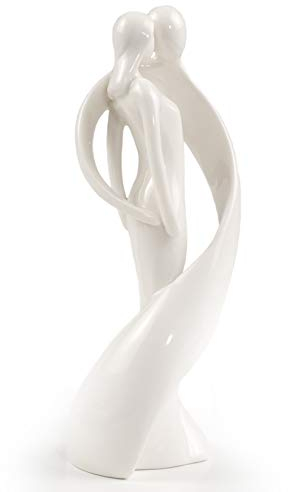 Mopec Statuetta in Porcellana sposi Fusione, Confezione da 1 Pezzo, Bianco, 0.02x6.00x18.00 cm