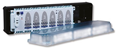 SALUS Klemmleiste KL06, 6-polig, Kunststoff, Schraubanschluss, Plattenmontage, Elektroinstallation