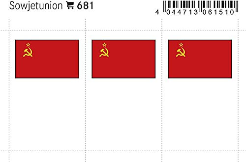 Lindner 681 Flaggen-Sticker: Sowjetunion, 24 x 38 mm