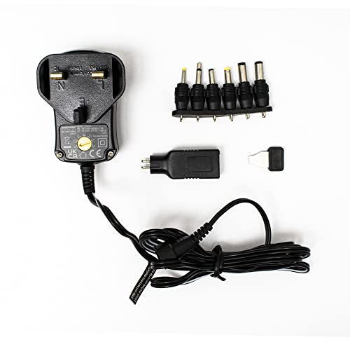 Pifco ELA1133 600 mAh AC/DC Connect-It Power Adapter - Black