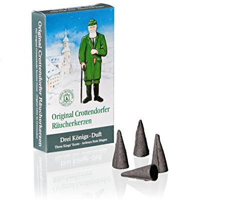 Crottendorfer Räucherkerzen Original - Drei Königs-Duft, 24 Stück, M Größe - Feinster Duft zur Weihnachtszeit - Handverlesen mit natürlichen Inhaltsstoffen gefertigt - Made in Germany