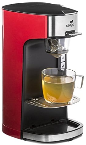 Senya Machine à thé rouge Tea Time, théière électrique compatible thé vrac ou sachet, avec infuseur amovible 1400 W, SYBF-CM013