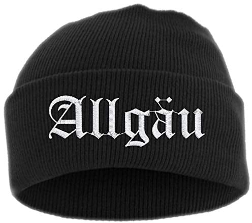HB_Druck Allgäu Umschlagmütze - Mütze - Bestickt - Einheitsgröße Schwarz
