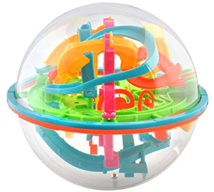 Kugel Labyrinth 3D 138 Hindernisse Koordination Präzision Ecken Tunnel Sackgassen 4672