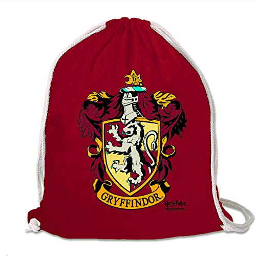 Logoshirt® Harry Potter I Gryffindor I Logo I Stoffbeutel I bedruckt I rot I AZO-free I stabiler Kordelzug I Lizenziertes Design
